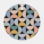 図形ミニマル：北欧アートワークポスター ガラスオーナメント (裏面)