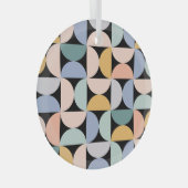 図形ミニマル：北欧アートワークポスター ガラスオーナメント (正面右)