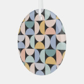 図形ミニマル：北欧アートワークポスター ガラスオーナメント (正面左)