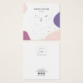 図形モダンテクスチャ付きイヤリング正方形ディスプレイカード (正面&裏面)