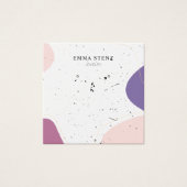 図形モダンテクスチャ付きイヤリング正方形ディスプレイカード (正面)