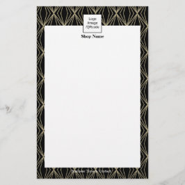 図形モダンパターンメニュー黒 チラシ