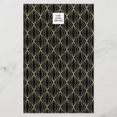 図形モダンパターンメニュー黒 チラシ (裏面)