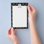 図形モダンパターンメニュー黒 チラシ (ハンドル)