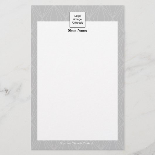 図形モダンパターン灰色の黒 チラシ (正面)