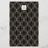 図形モダンパターン灰色の黒 チラシ (裏面)