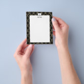 図形モダンパターン黒 チラシ (手)