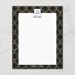 図形モダンパターン黒 チラシ