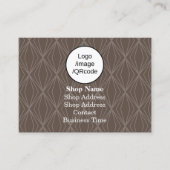 図形モダンブラウンショップ 名刺 (正面)