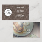 図形モダンブラウンショップ 名刺 (正面/裏面)