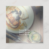 図形モダンブラックショップ スクエア名刺 (裏面)