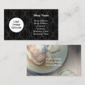 図形モダンブラックショップ 名刺 (正面/裏面)