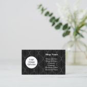 図形モダンブラックショップ 名刺 (スタンド正面)
