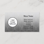 図形モダンブラックショップ 名刺 (正面)