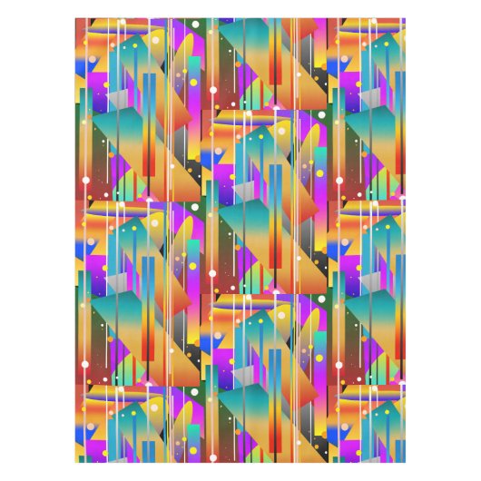 図形モダン抽象芸術パターン テーブルクロス (正面)