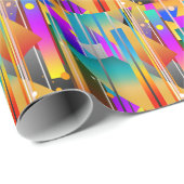 図形モダン抽象芸術パターン ラッピングペーパー (ロールコーナー)