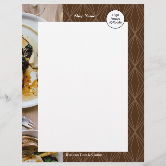 図形モダン茶色 チラシ (正面)