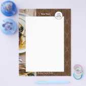 図形モダン茶色 チラシ (シングル)