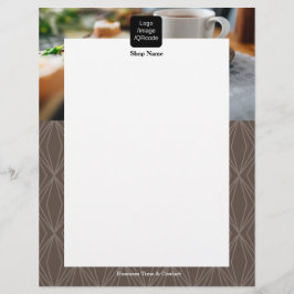 図形モダン茶色 チラシ