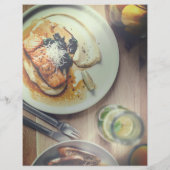 図形モダン茶色 チラシ (裏面)