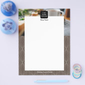 図形モダン茶色 チラシ (シングル)