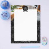 図形モダン黒 チラシ (シングル)