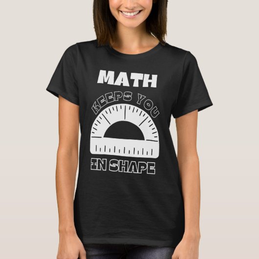 図形保内の数式フィットネス数式先生Wor Tシャツ (正面)