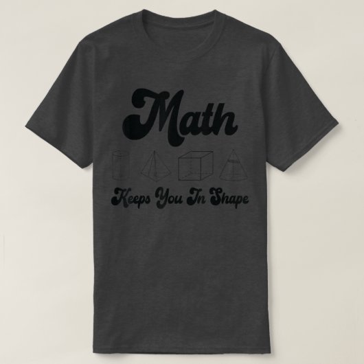 図形保内の演算おもしろい先生トレーニング Tシャツ (デザイン正面)