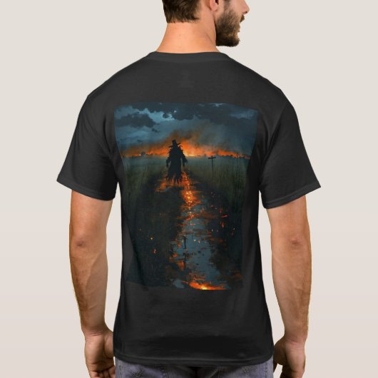 図形威厳のある：ラグジュアリーライオンエンブレムTシャツColl Tシャツ (裏面)