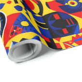 図形抽象芸術用ギフト ラッピングペーパー (ロールコーナー)