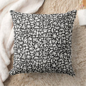 図形抽象芸術140821 – 黒の上に白 クッション (ブランケット)