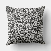 図形抽象芸術140821 – 黒の上に白 クッション (裏面)