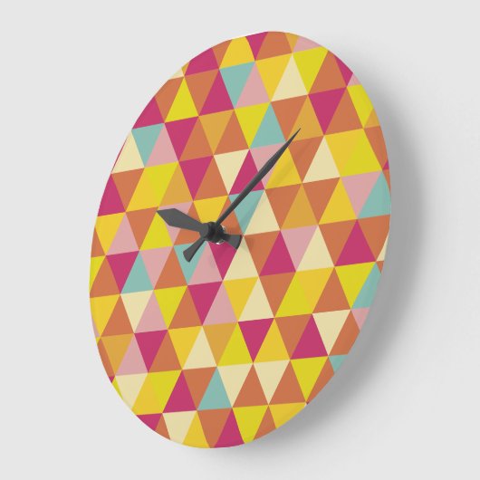 図形数々の形状の多角形 ラージ壁時計 (傾斜)