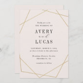 図形枠の編集可能カラー結婚式招待状図形 (正面/裏面)