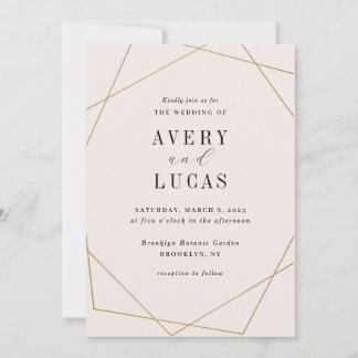 図形枠の編集可能カラー結婚式招待状図形