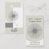 図形線幾何プロフェッショナルトレンディーhello 名刺 (正面/裏面)