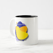 図形鮮やか:カラフルクリエイティブコーヒーマグ ツートーンマグカップ (正面左)