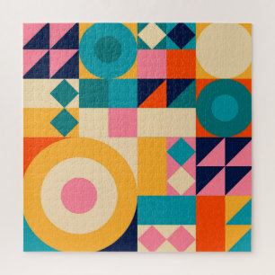 図形：ミニマルヴィンテージイラストレーションポスター ジグソーパズル