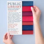 図書の行、ライブラリ広告 チラシ (手)