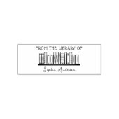 図書モダンスタイリッシュ名前をカスタムする図書館 セルフインキングスタンプ (デザイン)