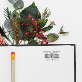 図書モダンスタイリッシュ名前をカスタムする図書館 セルフインキングスタンプ