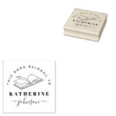 図書モダン書内のスクリプエレガントト ラバースタンプ (押印)