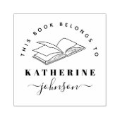 図書モダン書内のスクリプエレガントト ラバースタンプ (インプリント)