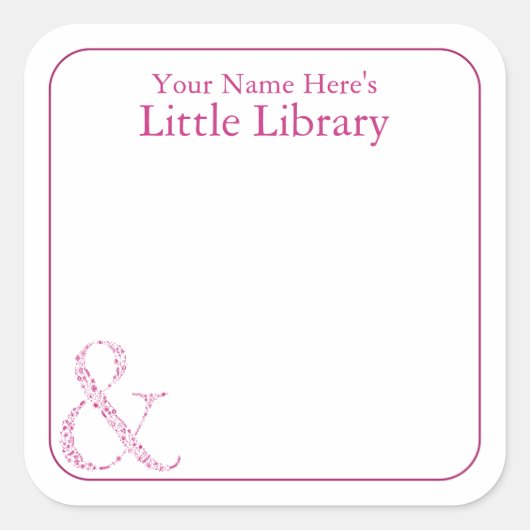 & 図書ラベル | グリーティング カード ブック ギフト タグ (正面)