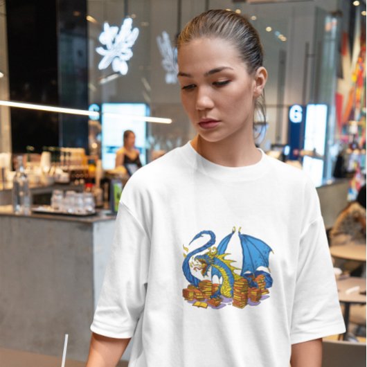 図書付きドラゴン Tシャツ