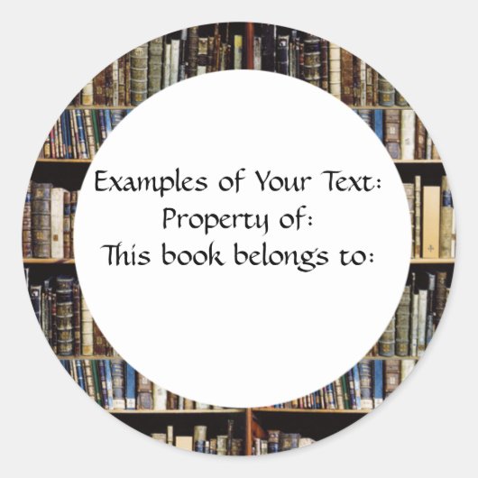 図書図書シール ラウンドシール (正面)