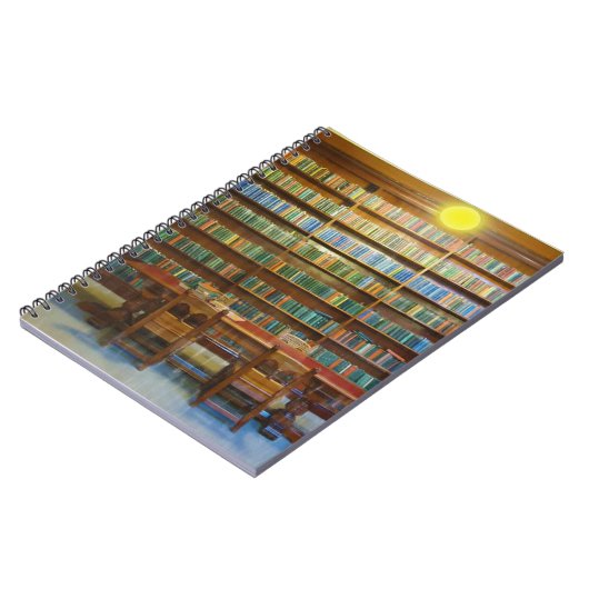 図書図書水彩画 ノートブック (左側)