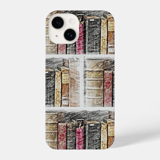 図書図書館司書読の愛 iPhoneケース (裏面)