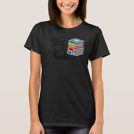 図書好きの女の子だけ図書館司書 Tシャツ (正面)