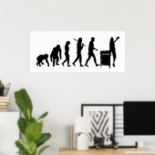 図書好き図書館インデックスカードギア ポスター (ホームオフィス)